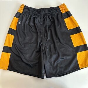 Kids Black & Yellow Basketball Athletic Shorts Youth Large